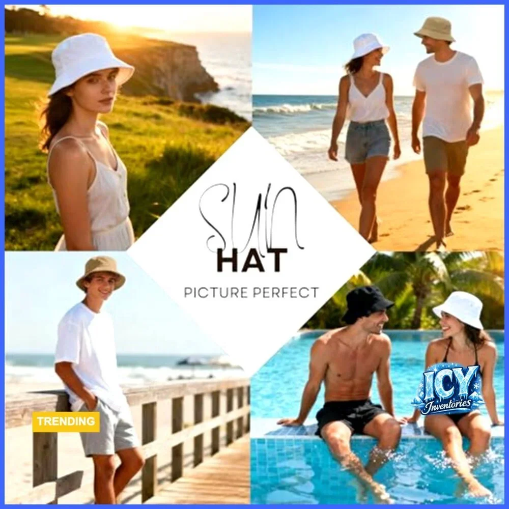 Adjustable Cotton Bucket Hat UPF 50+ Sun Protection Lightweight Summer